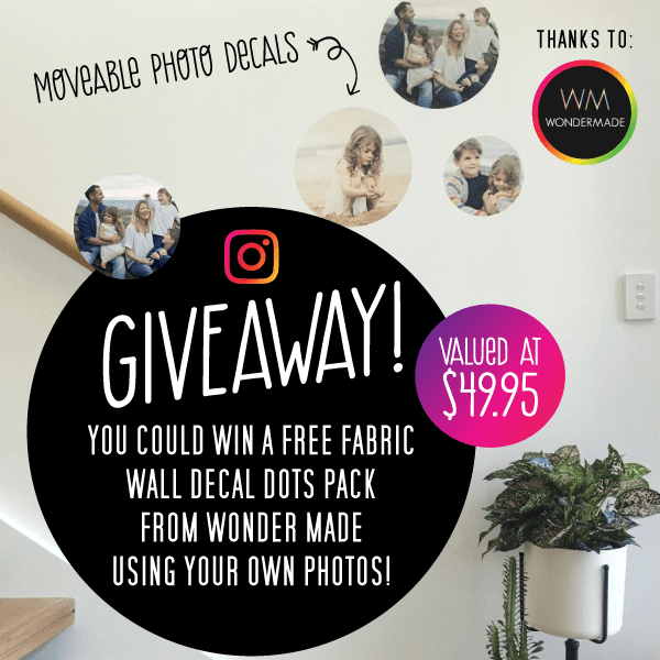 Instagram Giveaway | WIN a Personalised / Photo Wall Decal Pack from Wondermade