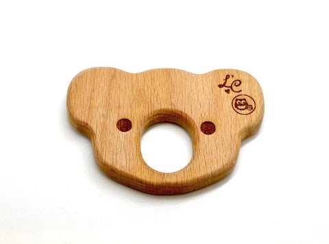 Handmade Wooden Toys - Bubba Chew Natural Wooden Koala Teether Toy