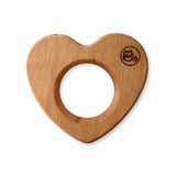 Handmade Wooden Toys - New Bubba Chew Natural Wooden Heart Teether Toy