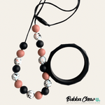 New Bubba Chew  - Rose terrazzo necklace and bangle set