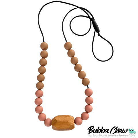 Bubba Chew - New Earthy tones + wood necklace