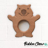 New Bubba Chew Natural Wooden Wombat Teether toy