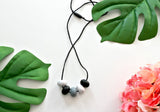 Necklace - New Bubba Chew Abacus Beads Grey And Black