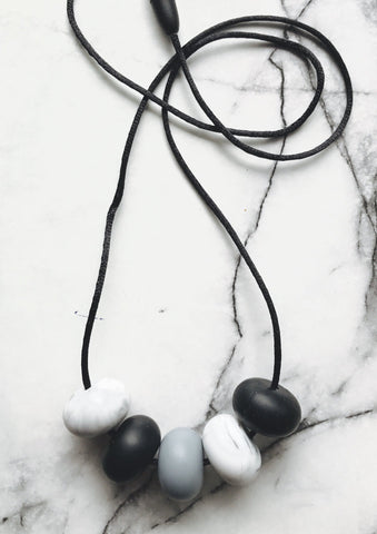 Necklace - New Bubba Chew Abacus Beads Grey And Black