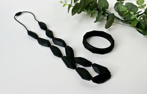 Necklace - New Bubba Chew - Black Leaves