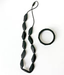 Necklace - New Bubba Chew - Black Leaves