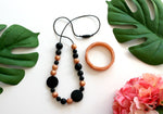 Necklace - NEW Bubba Chew -  Rose Gold And Black Necklace & Bangle