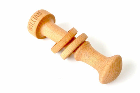 Rattle Toy - Bubba Chew - Wooden Rattle Teether